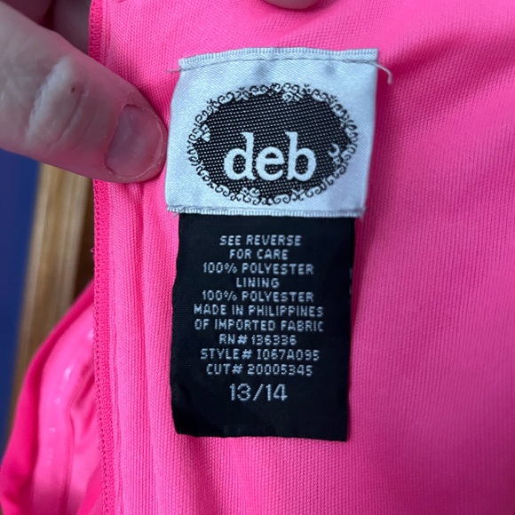 Bling bling Hot pink dress sequin & beautiful beaded detail in front dress - Picture 3 of 4